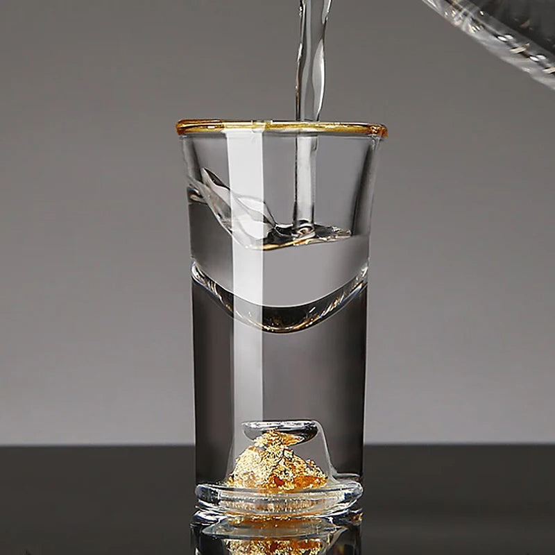 Vodkaglas | Doppelwandig | Bruchsicheres Design | Kristallglas