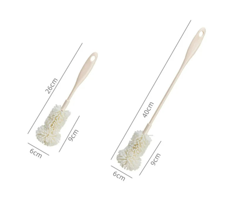 Set aus 2 Glasreinigern mit langem Griff – Spons Borstel Cup Scrubber für Weingläser, Flaschen und Haushaltsreinigung – Küchenschwämme für Glaswaren, 26/40 cm x 9 cm x 6 cm
