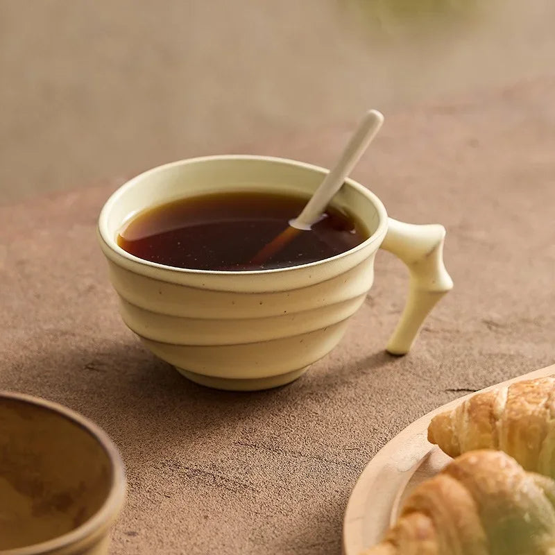 Keramiktasse | Vintage-Design | Wärmespeichernd | Spülmaschinenfest