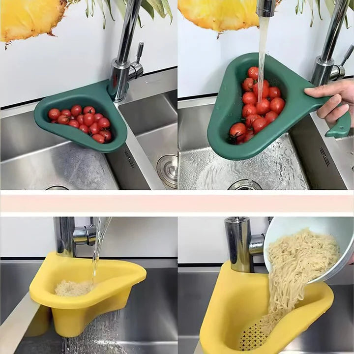 Abflusskorb Set für Spülbecken, Schwanenhals-Design, 2-teilig, Platzsparend und Praktisch