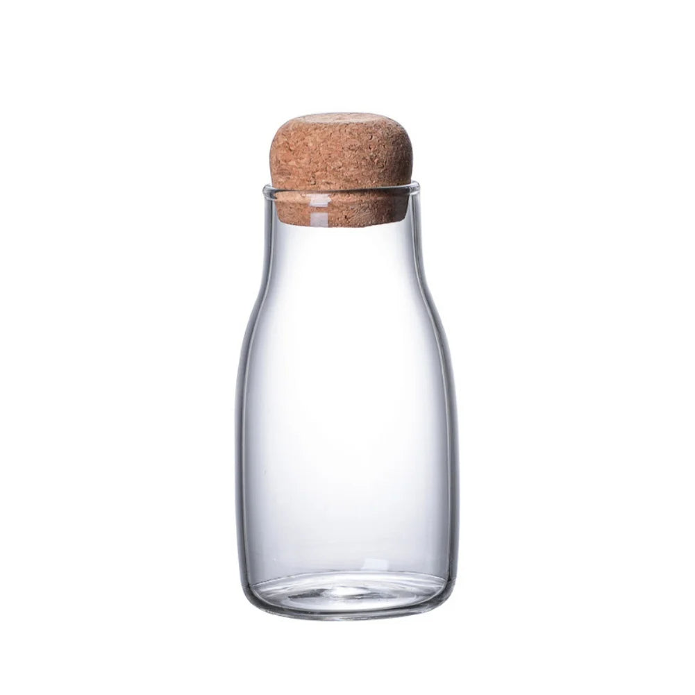 Glasflasche mit Korkdeckel – Luftdichte Aufbewahrung für Getränke & Trockenwaren – 150ml, 300ml, 600ml