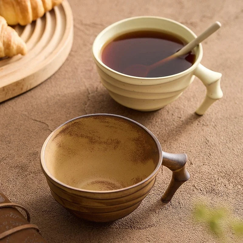 Keramiktasse | Vintage-Design | Wärmespeichernd | Spülmaschinenfest