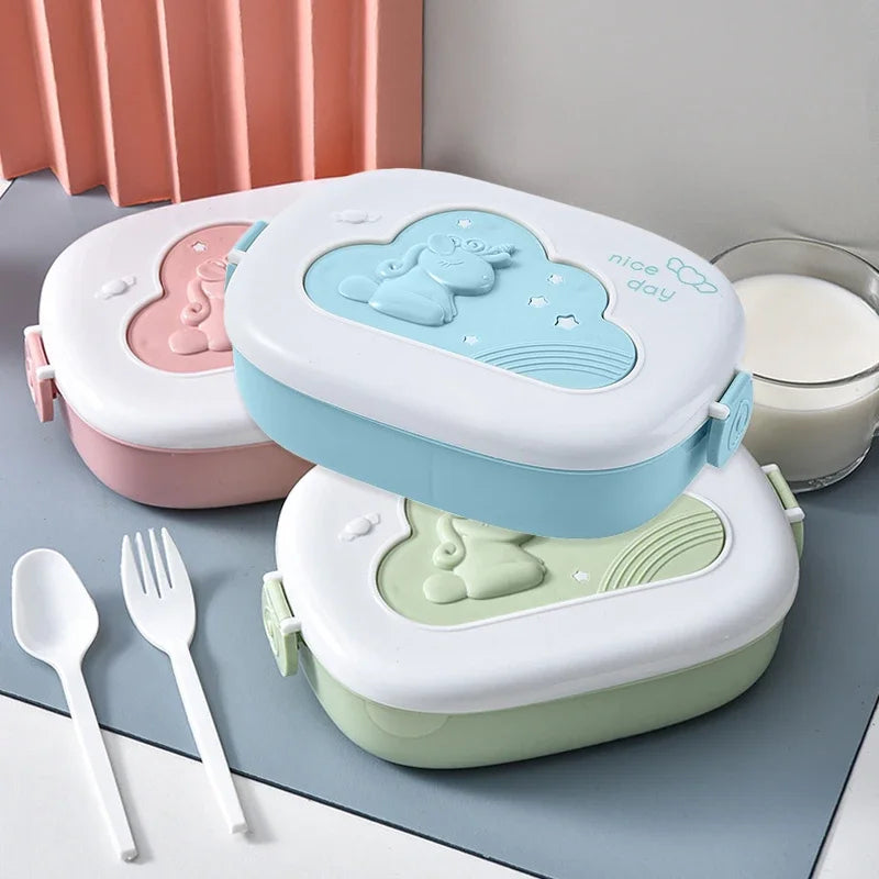 Bento Lunchbox für Kinder – 3 Fächer, Mikrowellengeeignet, Auslaufsicher