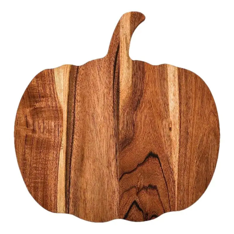 Halloween Holz Schneidebrett mit Griff – Kürbisform, Servierbrett für Fleisch, Brot & Käse