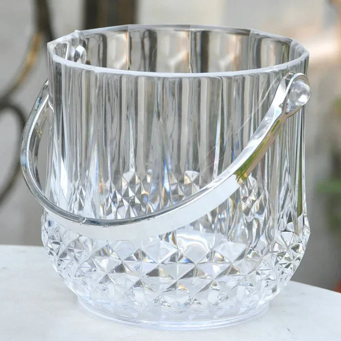 Kristallglas Eiskübel 1L – Langlebiger, transparenter Ice Bucket aus bleifreiem Glas