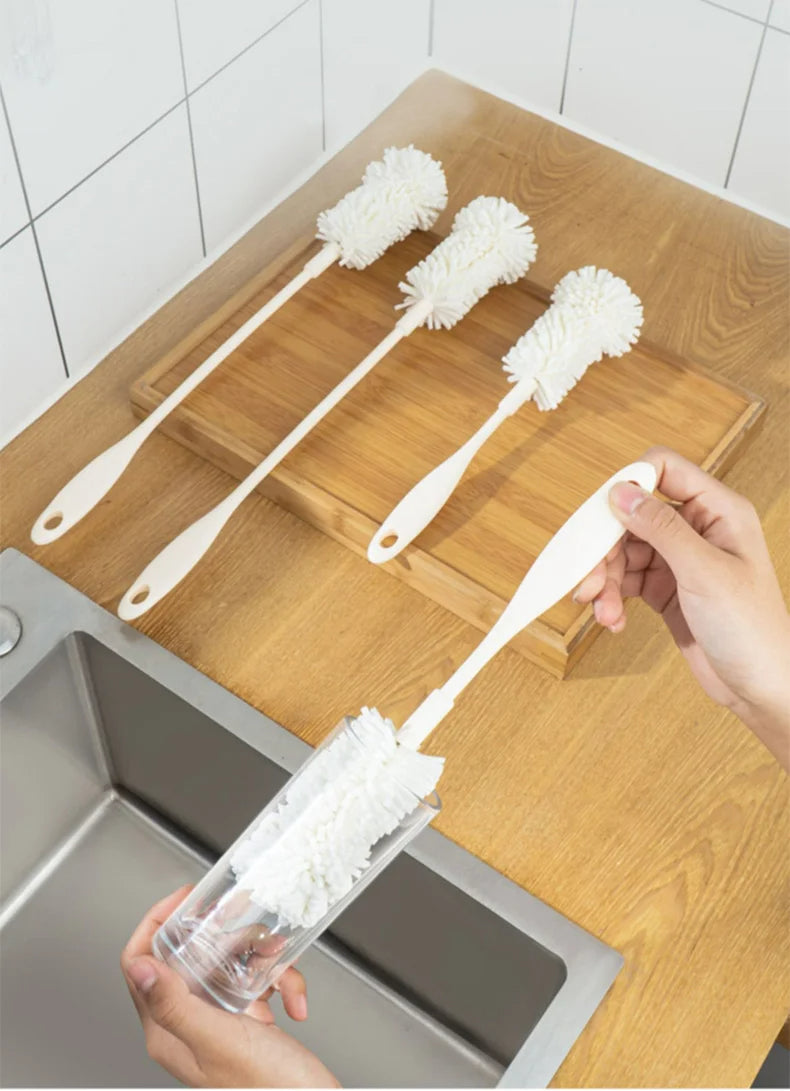 Set aus 2 Glasreinigern mit langem Griff – Spons Borstel Cup Scrubber für Weingläser, Flaschen und Haushaltsreinigung – Küchenschwämme für Glaswaren, 26/40 cm x 9 cm x 6 cm