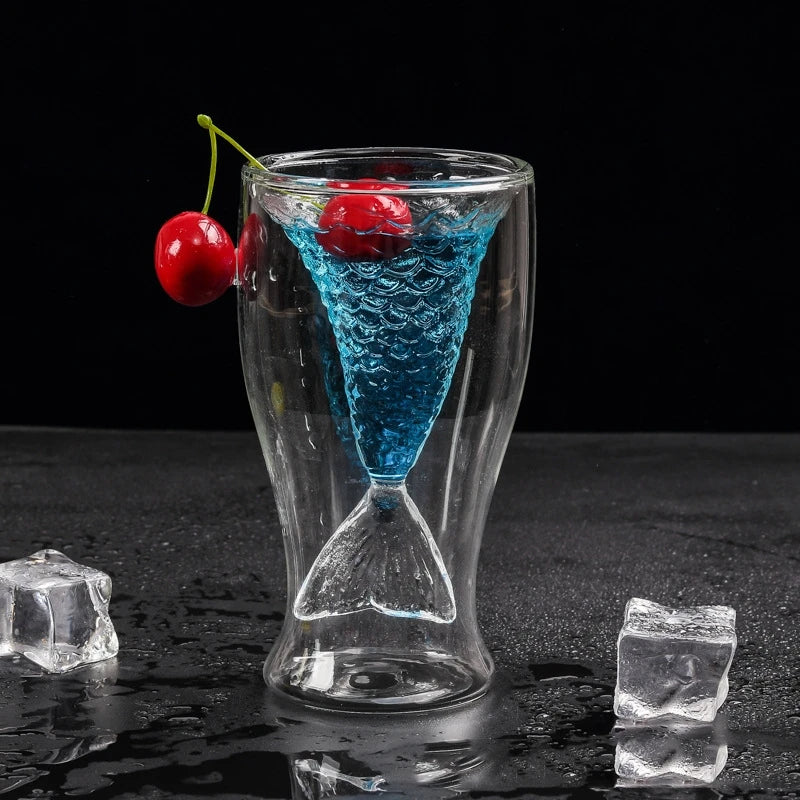 Cocktailglas – Doppelschichtiges Design – 90 ml – Transparentes Glas