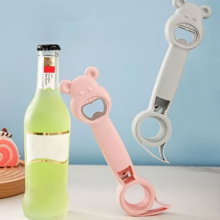 4-in-1 Flaschenöffner – Multifunktionales Küchenwerkzeug für Flaschen, Gläser und Dosen