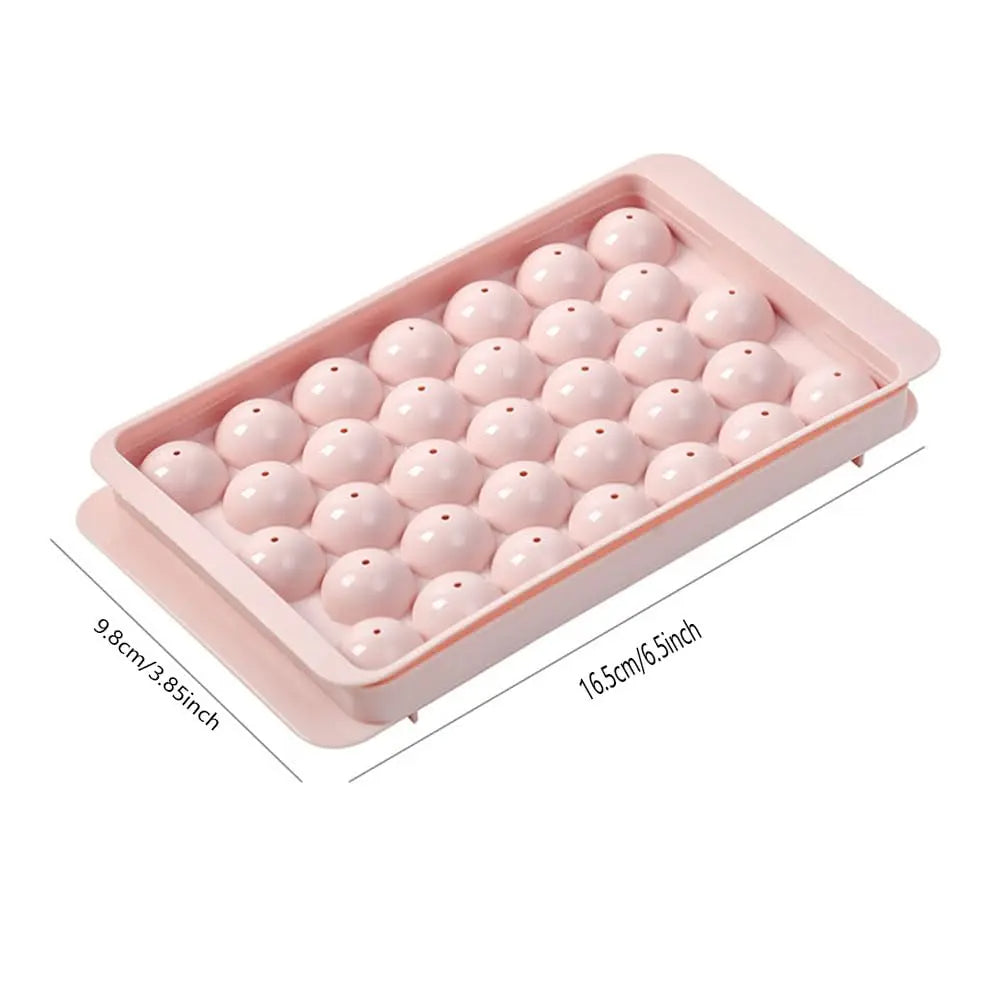 Mini-Eiswürfelform 2er-Set – Mit Deckel – Runde Eiswürfel für Cocktails, Whisky & mehr
