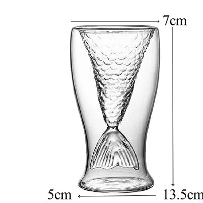 Cocktailglas – Doppelschichtiges Design – 90 ml – Transparentes Glas