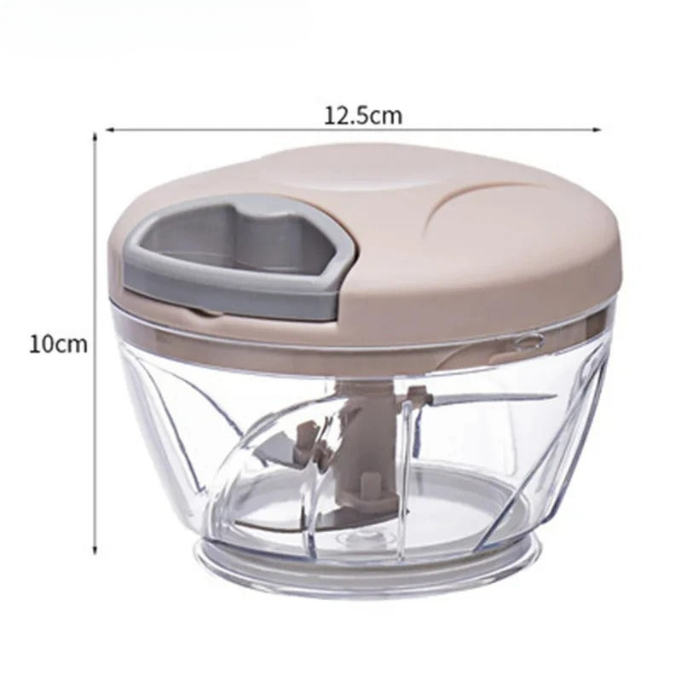 500 ml manueller Fleischwolf, Knoblauchhacker & Gemüseschneider – Hand-Pull-Presse für Küche, Fleischbällchen, Salsa, Guacamole und mehr