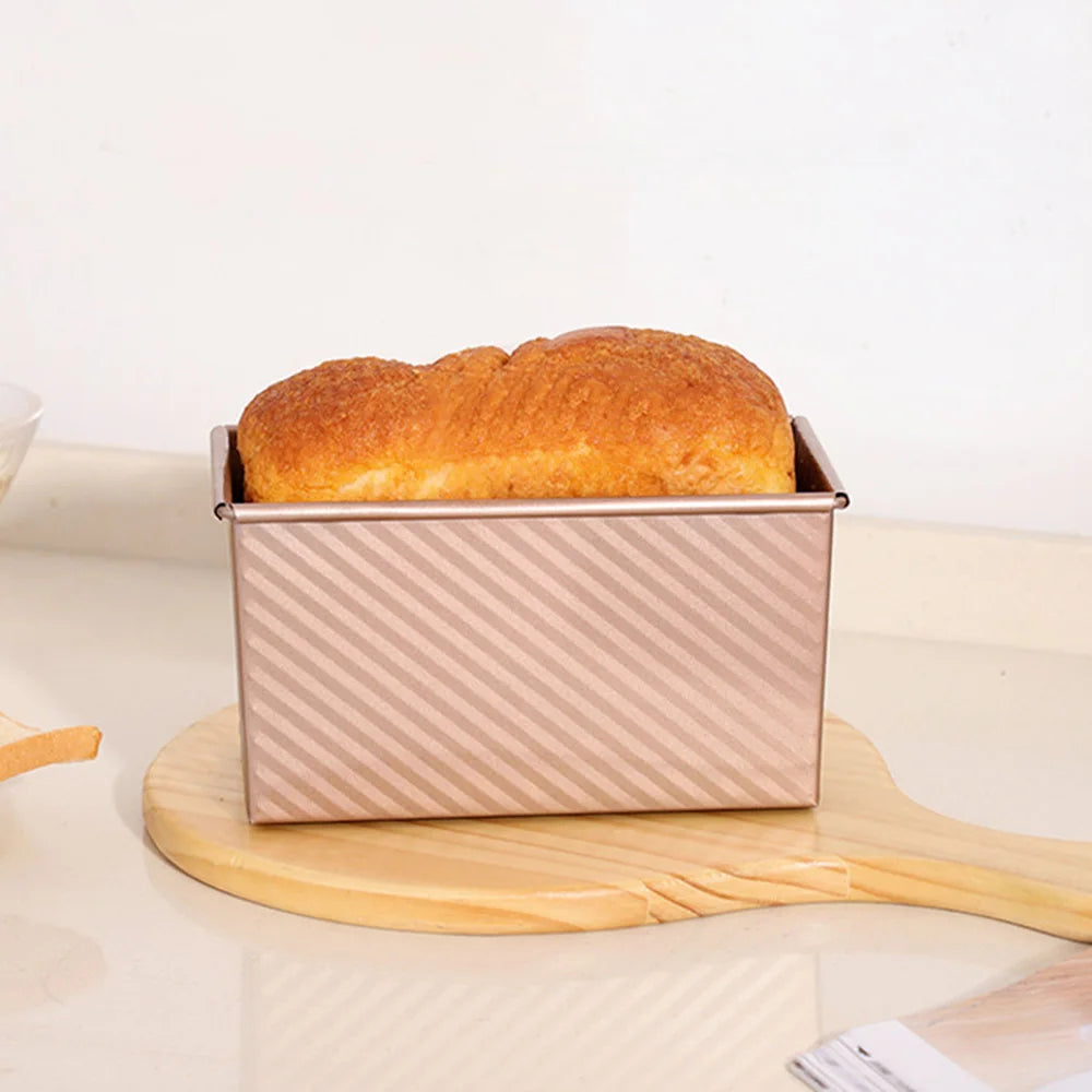 Toastbackform mit Deckel | Antihaft | Gleichmäßige Wärmeverteilung | Metall