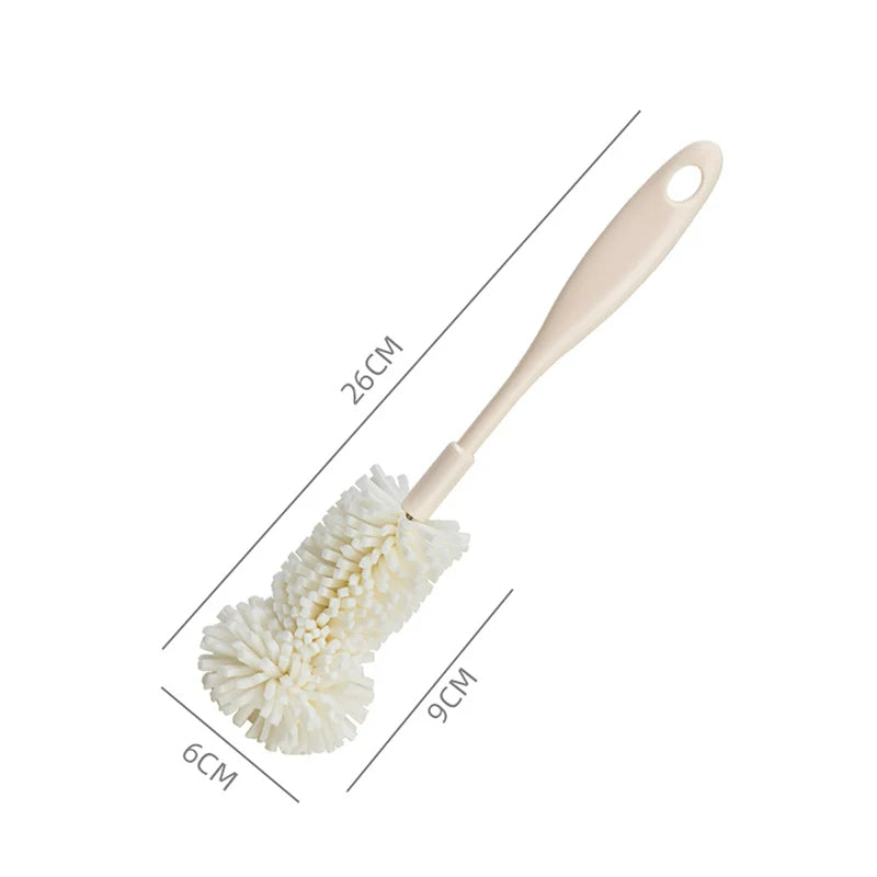 Set aus 2 Glasreinigern mit langem Griff – Spons Borstel Cup Scrubber für Weingläser, Flaschen und Haushaltsreinigung – Küchenschwämme für Glaswaren, 26/40 cm x 9 cm x 6 cm