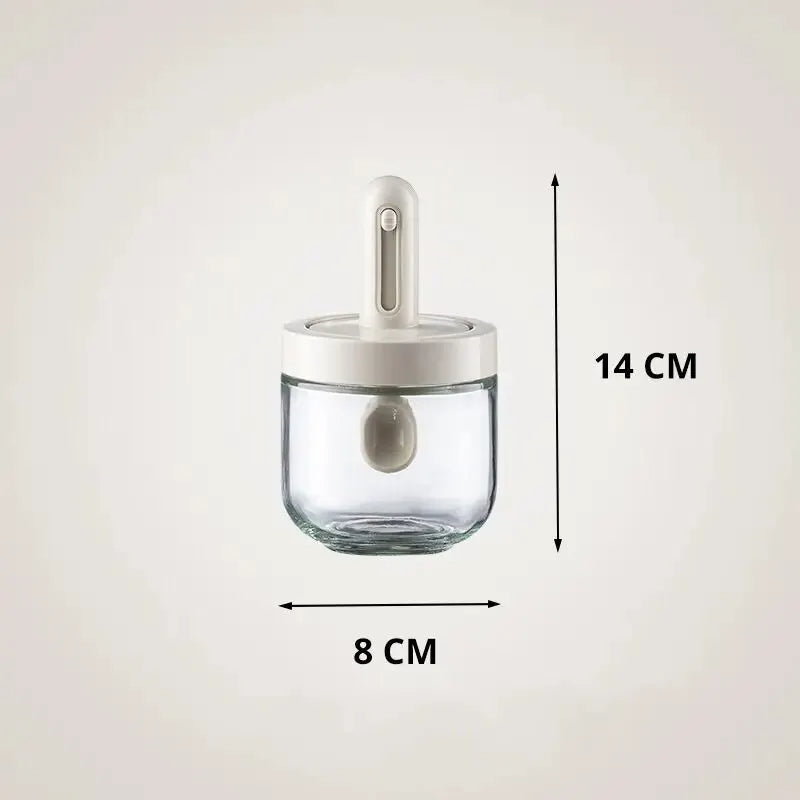 Glas-Kräuterdose | Antihaft | Luftdicht verschlossen | Glas