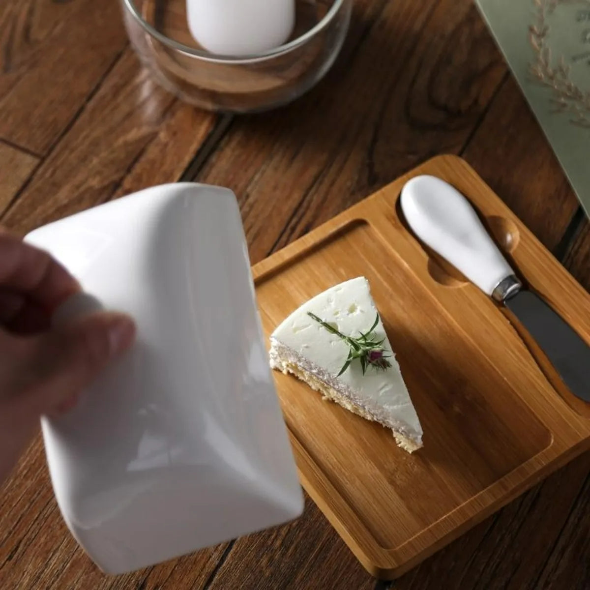 Keramische Butterdose mit Deckel – Schattige Kleine Sausschotel für Butter, Käse, Kräuter und Snacks