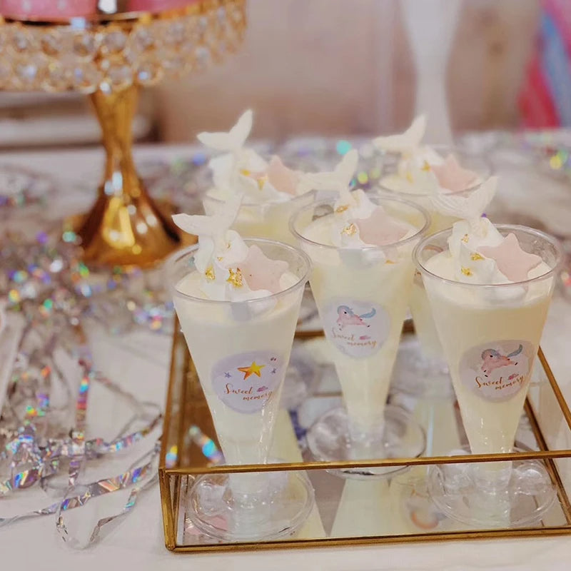 Mini Dessertbecher – 10 Stück – Transparent – 185 ml – Kunststoff – Einweg