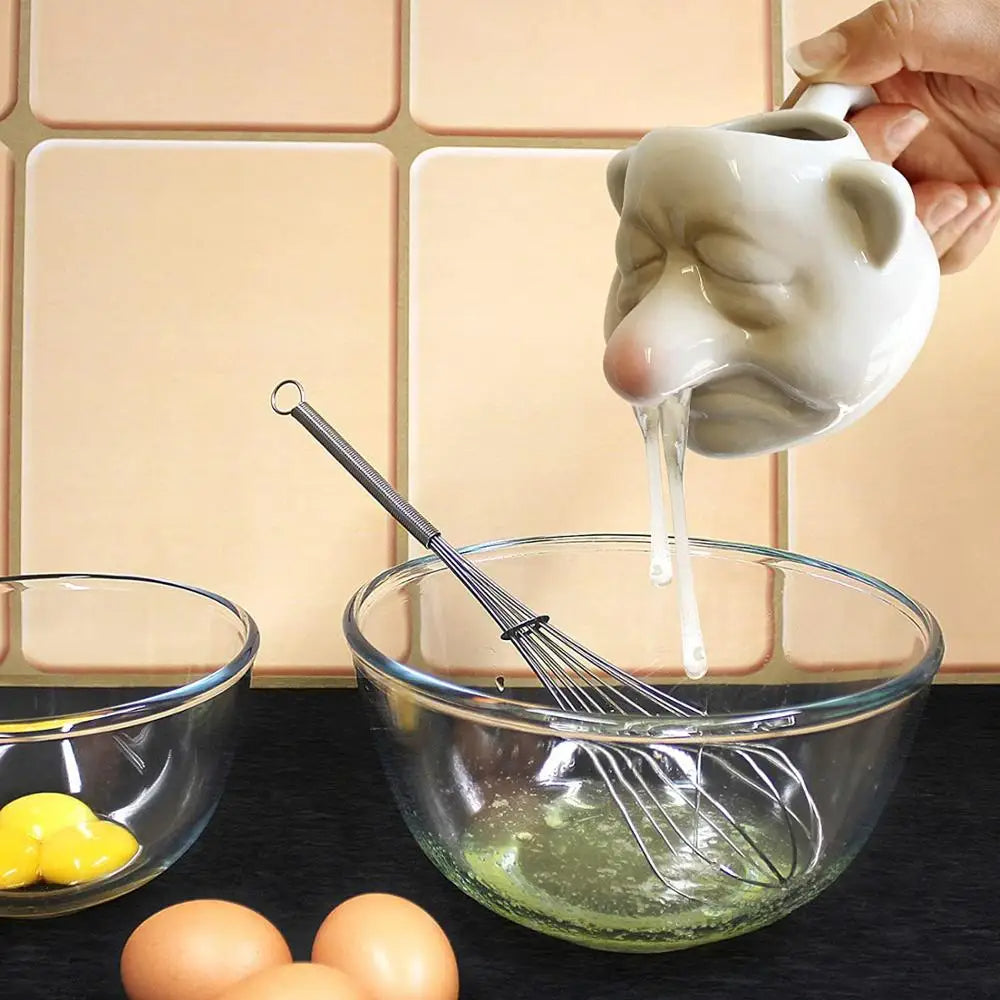 Keramik Eitrenner in Schweineform – Lustig & sauber Ei trennen