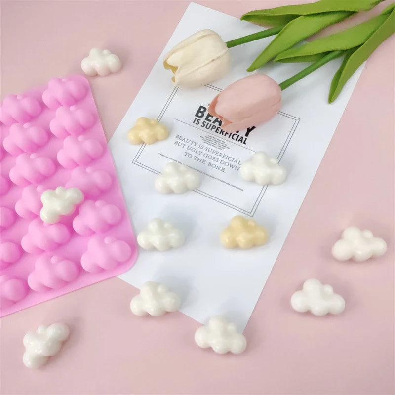 2 Stück Clouds Silikonform – Wettermotiv – Flexibel & Antihaft – 21,6 x 16 cm