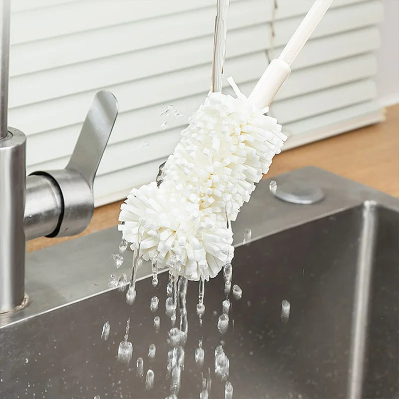 Set aus 2 Glasreinigern mit langem Griff – Spons Borstel Cup Scrubber für Weingläser, Flaschen und Haushaltsreinigung – Küchenschwämme für Glaswaren, 26/40 cm x 9 cm x 6 cm