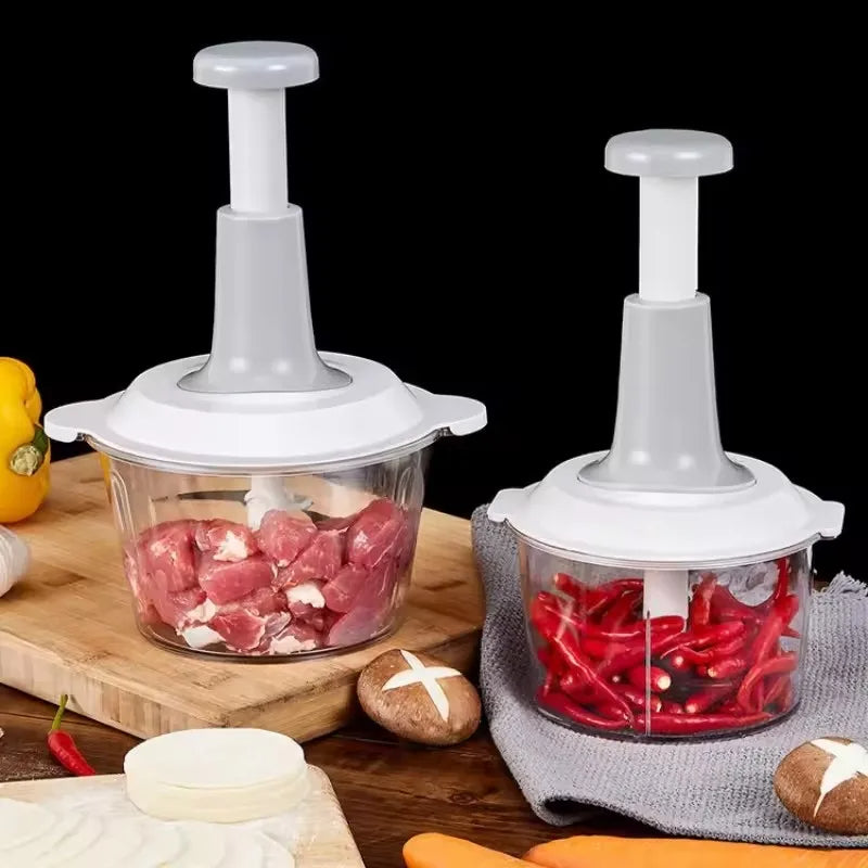 Manueller Gemüseschneider 2L – Hochwertiger Zerkleinerer für Gemüse, Fleisch & Knoblauch