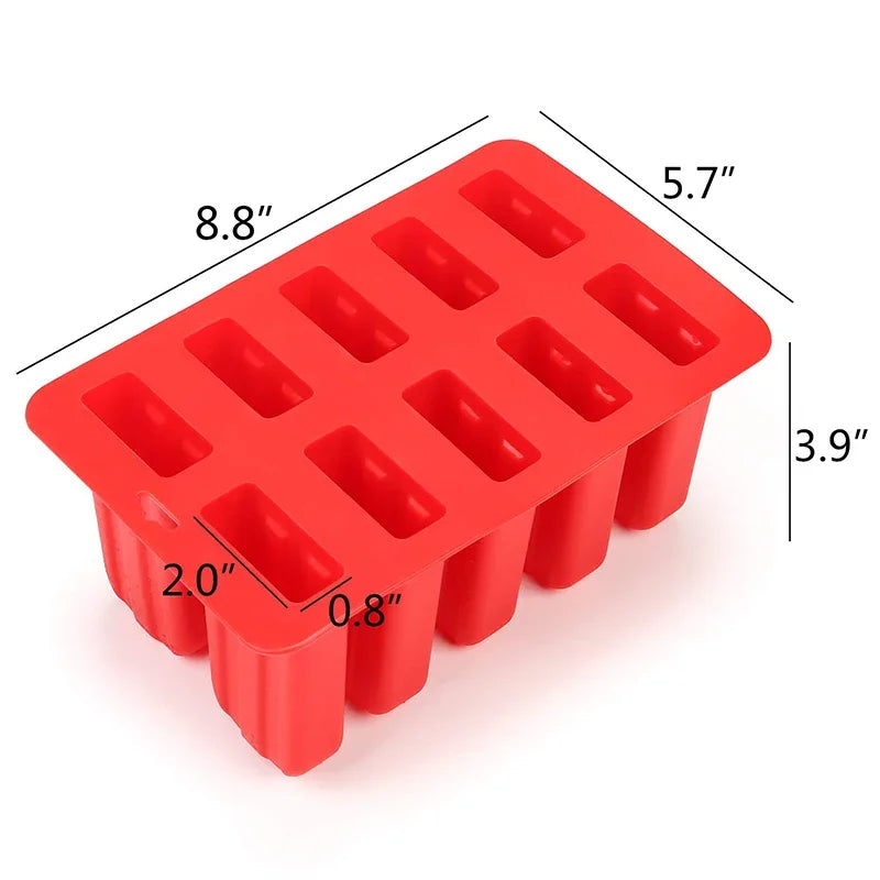Eisformen aus Silikon – 10er Set – Lebensmittelecht & BPA-frei – 8,8 x 5,7 Zoll