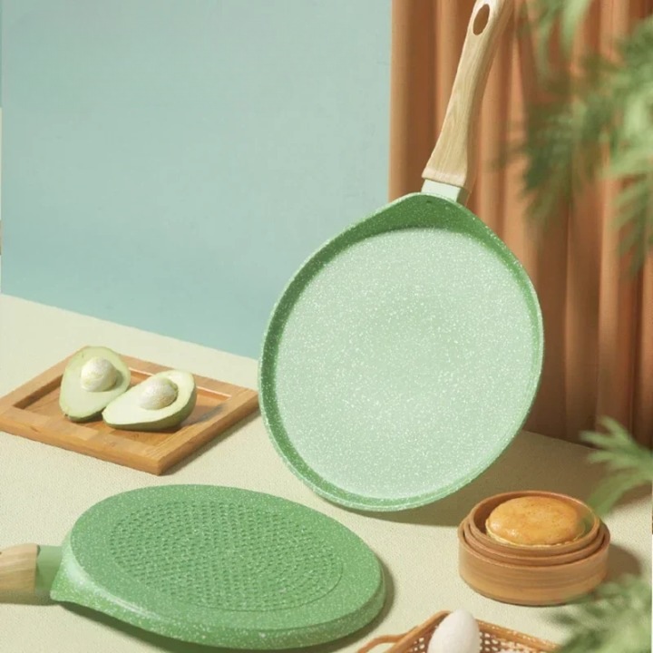 Antihaft Pfanne 18 cm – Leichte Pancake Pfanne für Crêpes, Eier & Pizza – Induktion & Gasherd geeignet