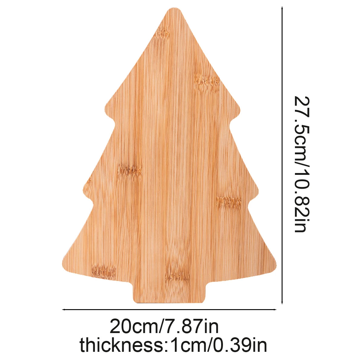 Bambus Servierbrett in Tannenbaumform – Schneidebrett & Käseplatte 27,5 x 20 cm