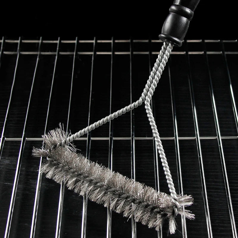 2er Set BBQ Reinigungsbürsten – Edelstahlborsten – Hitzebeständig – Antihaft – 30 cm
