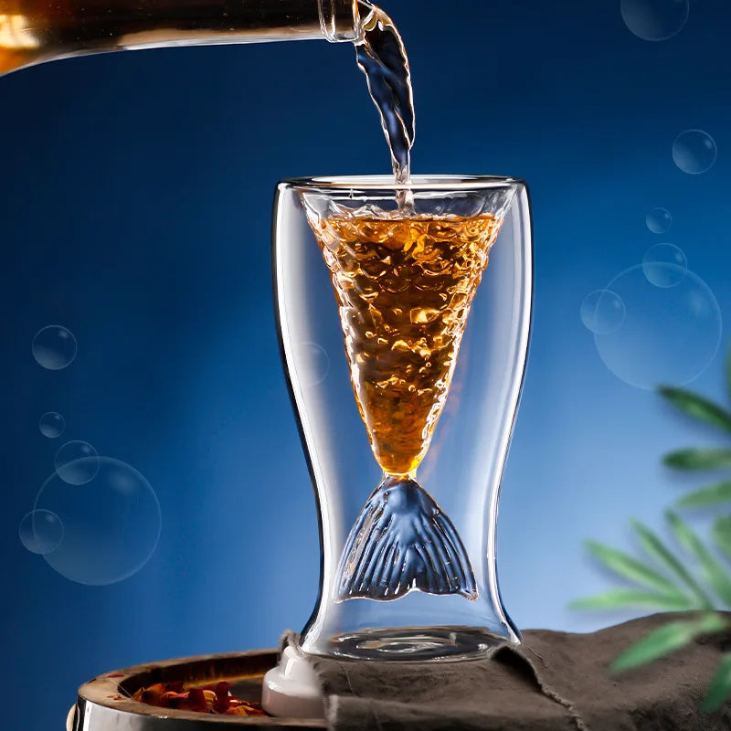 Cocktailglas – Doppelschichtiges Design – 90 ml – Transparentes Glas