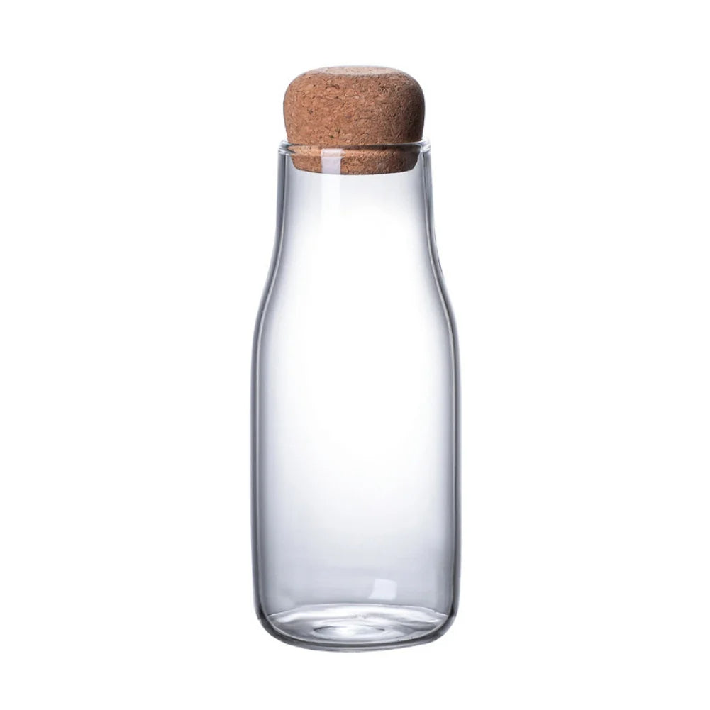 Glasflasche mit Korkdeckel – Luftdichte Aufbewahrung für Getränke & Trockenwaren – 150ml, 300ml, 600ml