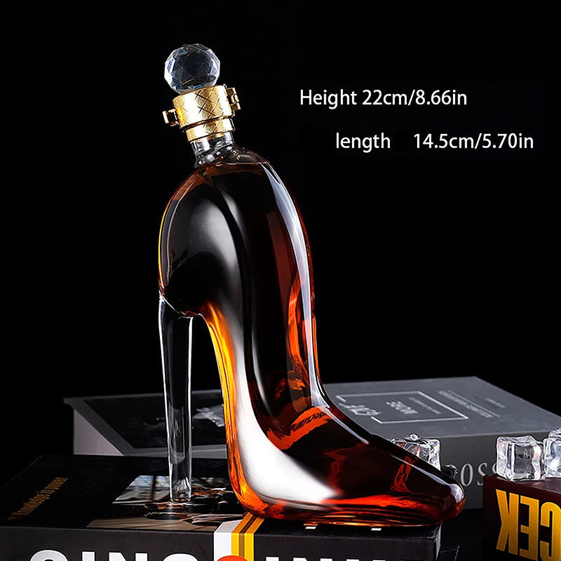 Whisky Karaffe in High Heel Form – 375 ml & 700 ml Glas Flasche für Rum, Vodka, Wein & Likör