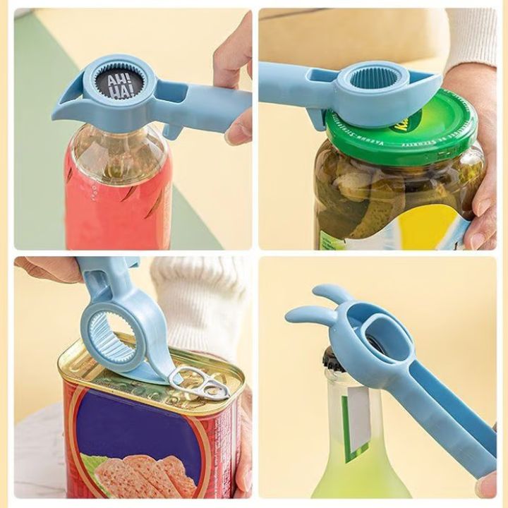 4-in-1 Flaschenöffner – Multifunktionales Küchenwerkzeug für Flaschen, Gläser und Dosen