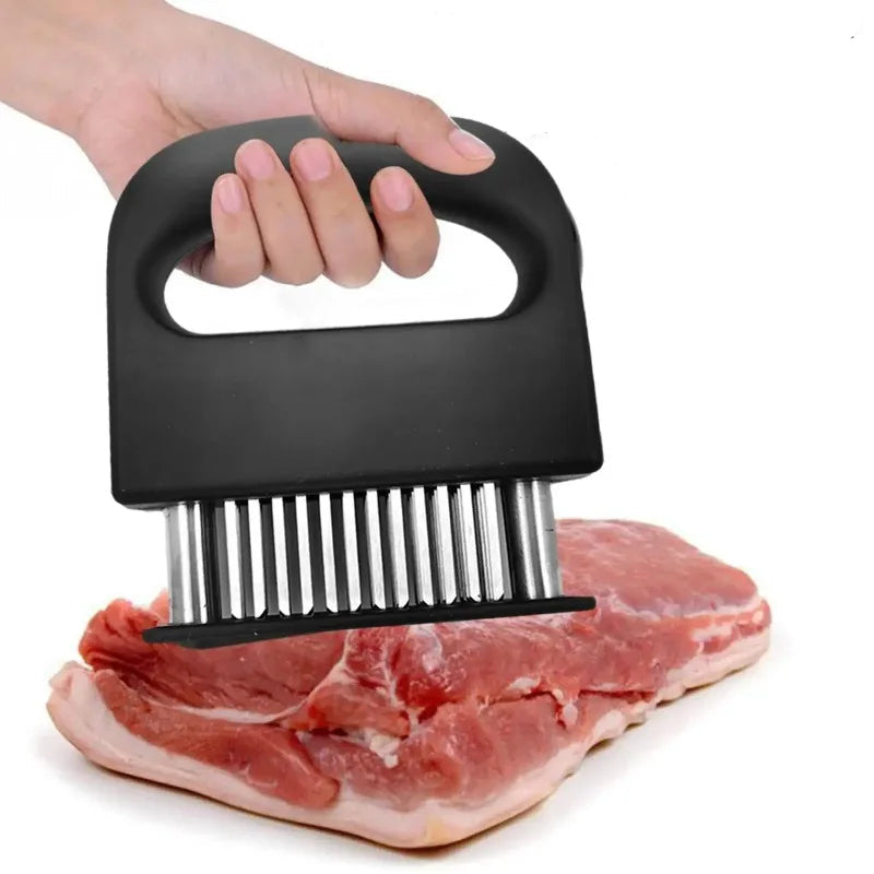 Fleischzartmacher – 48 Edelstahlklingen – Ergonomischer Griff – Spart Garzeit