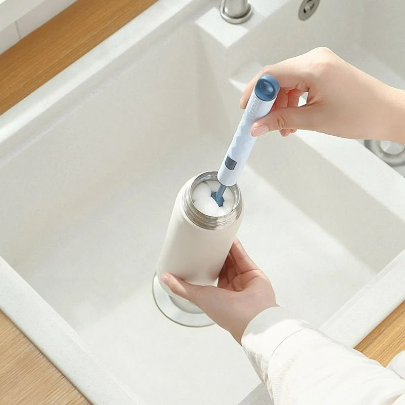 2er Set Soft Sponge Cup Brush, Lange Griffe, Flaschen- & Glasbürste für Reinigung von Gläsern, Tassen und Flaschen – Spülbürste für Küche
