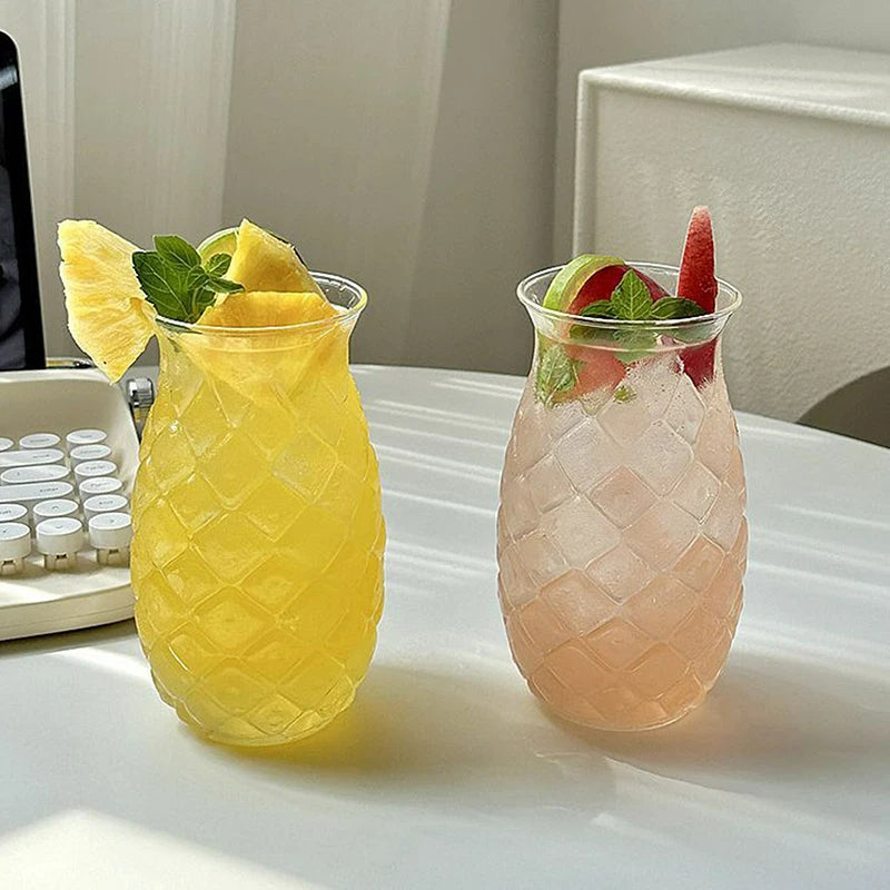 Set von 2 Ananas Cocktailgläsern – Kreative Glasbecher für Cocktails, Wasser und Wein – 480 ml für Zuhause oder Party