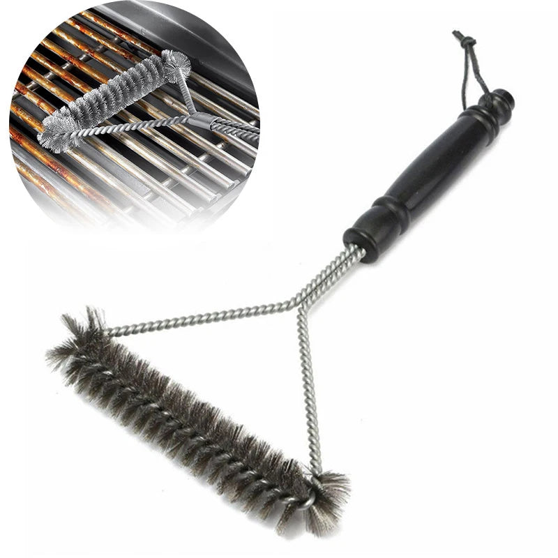 2er Set BBQ Reinigungsbürsten – Edelstahlborsten – Hitzebeständig – Antihaft – 30 cm