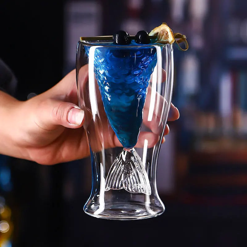 Cocktailglas – Doppelschichtiges Design – 90 ml – Transparentes Glas
