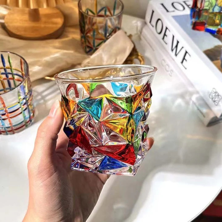 Handbemalte Kristallgläser – 4-teiliges Set mit 300 ml