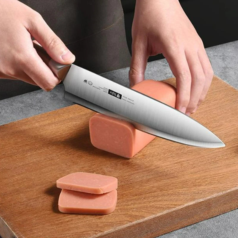 2-teiliges Küchenmesser-Set aus Edelstahl mit Holzoptik-Griff – Scharfes Obst- und Fischmesser