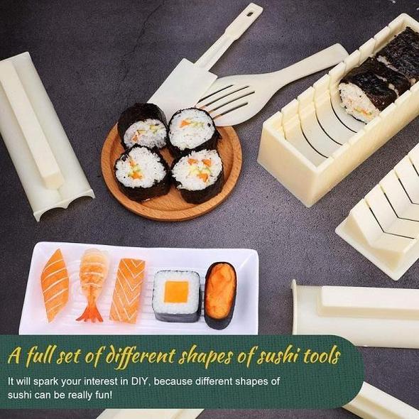 Sushi-Set für Zuhause – Komplettes Set mit Formen, Spatel und Matte für Perfekte Rollen