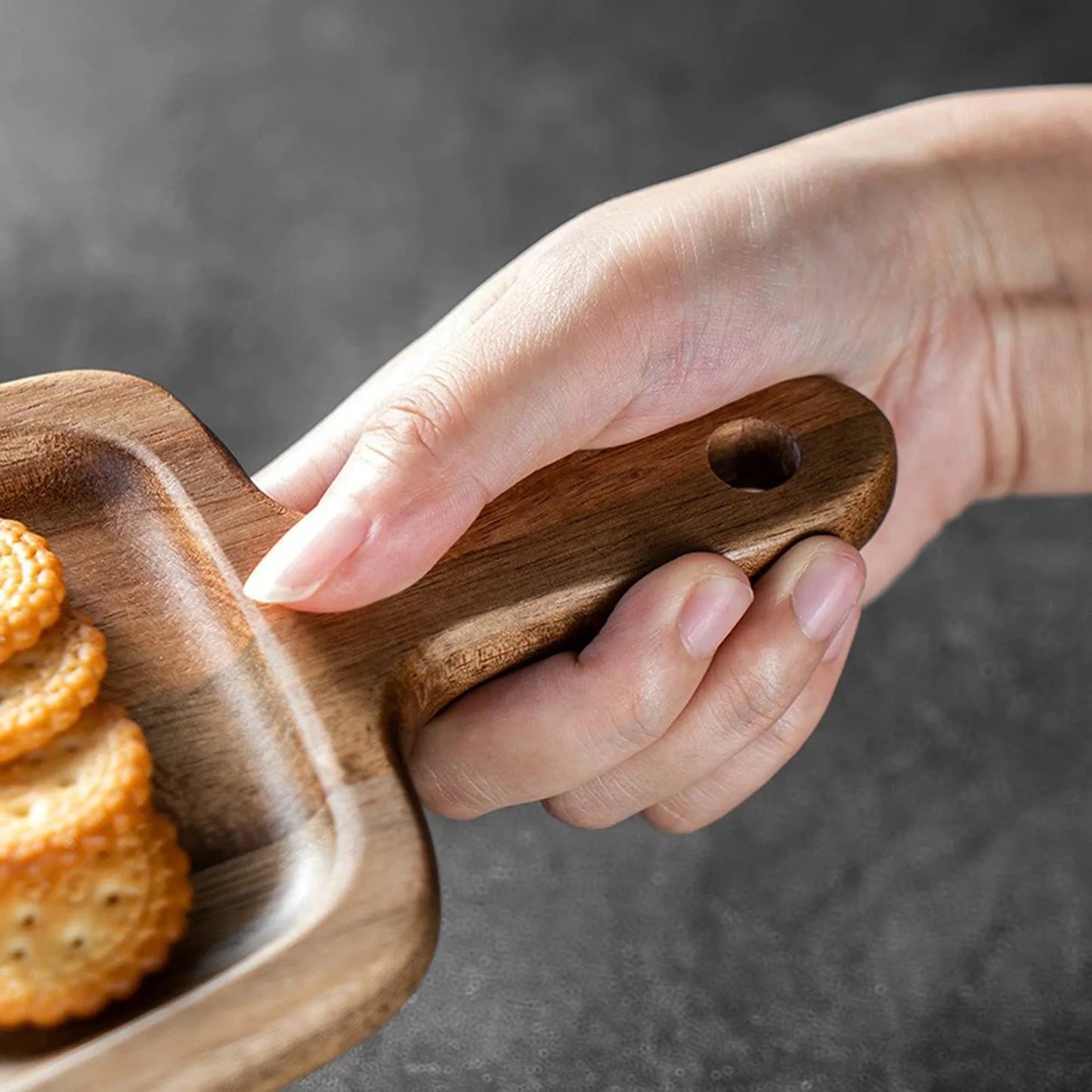 Massives Holz-Servierbrett Acacia – Schneidebrett & Tablett für Küche, Brot, Käse, Steak – 29x12 cm / 45x15 cm