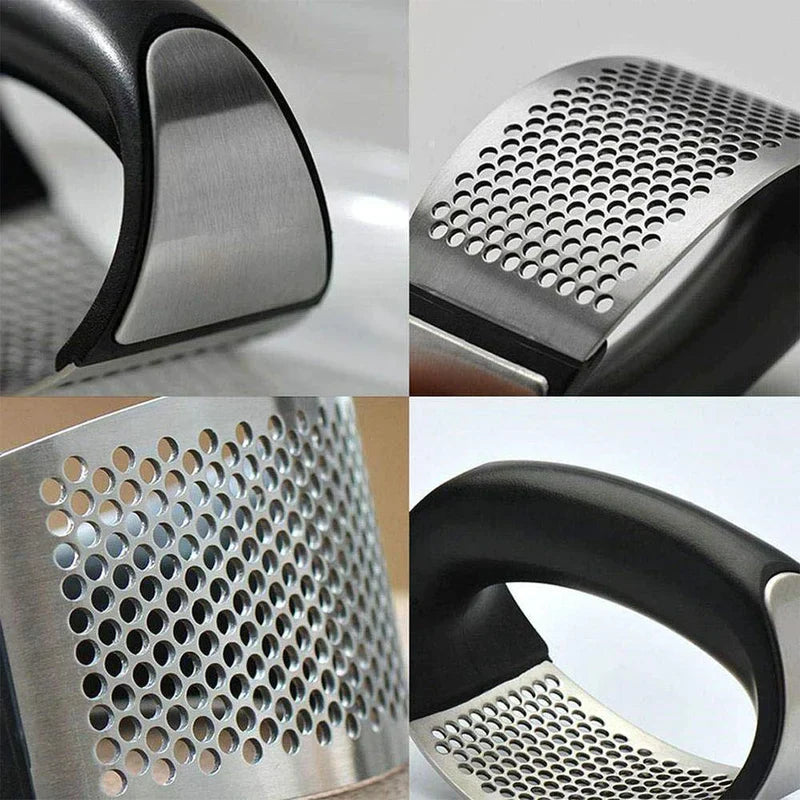 Knoblauchpresse Edelstahl | Ergonomisch & Spülmaschinenfest | Praktische Küchenhilfe