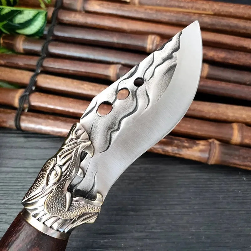 Handgeschmiedetes Küchenmesser – Vielseitiges Chef-Messer aus rostfreiem Stahl, ergonomischer Holzgriff, scharfes Schneidemesser für Fleisch, Fisch, Obst & Gemüse