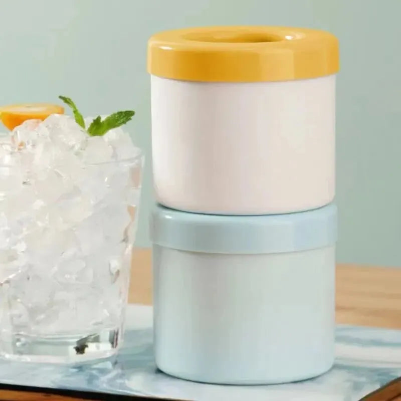 2er-Set Silikon Eiswürfelform – Runde Eiswürfel – DIY Eismacher für Cocktails & Getränke