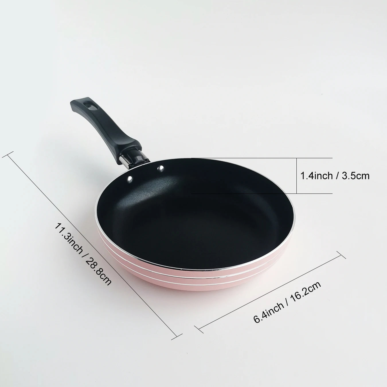 Antihaft Bratpfanne 6,5 Zoll – Aluminium, Flache Pfanne für tägliches Kochen