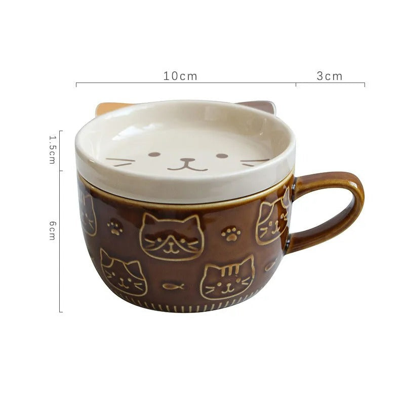 Katztasse | Antihaft | Hitzeschutz 250°C | Keramik