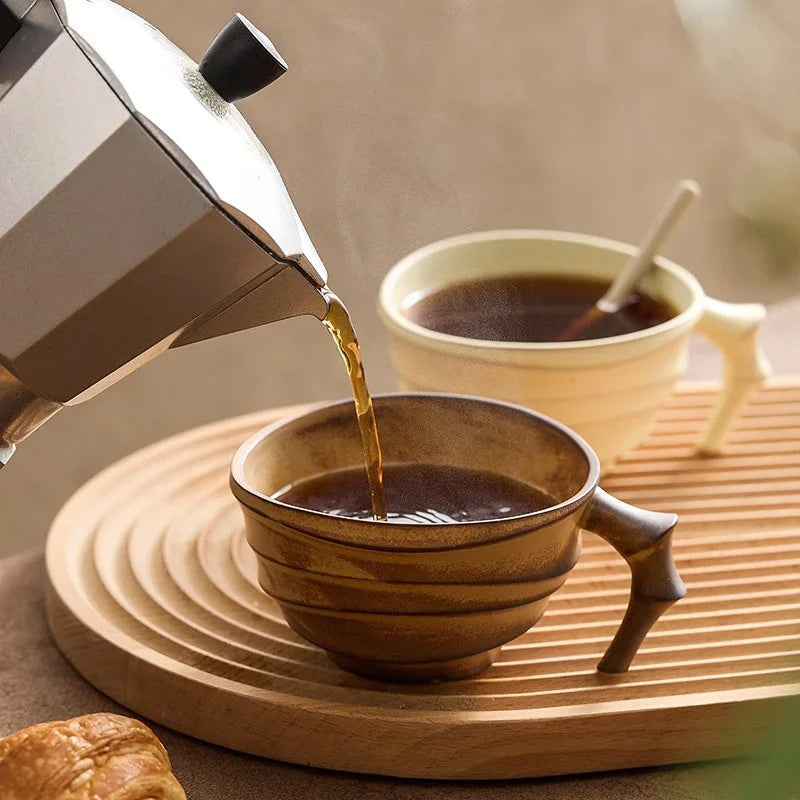 Keramiktasse | Vintage-Design | Wärmespeichernd | Spülmaschinenfest