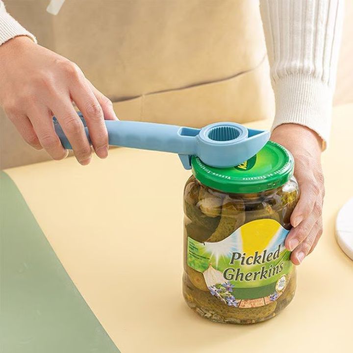 4-in-1 Flaschenöffner – Multifunktionales Küchenwerkzeug für Flaschen, Gläser und Dosen