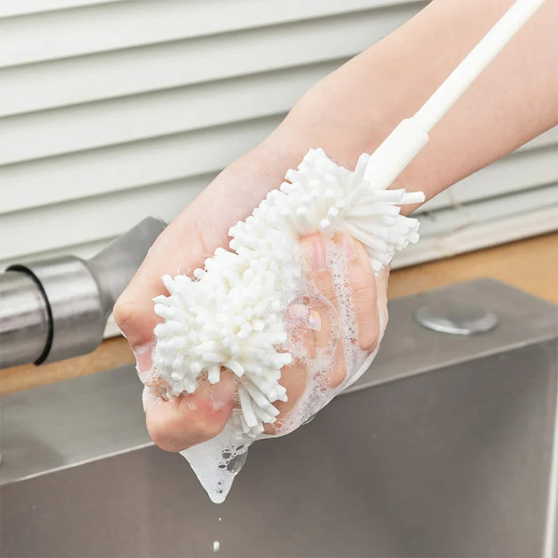 Set aus 2 Glasreinigern mit langem Griff – Spons Borstel Cup Scrubber für Weingläser, Flaschen und Haushaltsreinigung – Küchenschwämme für Glaswaren, 26/40 cm x 9 cm x 6 cm