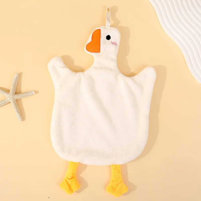 Handtuch-Set 2 Stück – Doppelseitig & Verdickt – Koraalflor – Super Absorbierend – Enten-Design